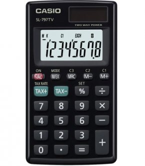 CASIO  SL-797TV-BK Elektronik Hesap Maki..