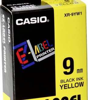 CASIO XR-9YW YELLOW-BLACK ORİJİNAL ETİKE..