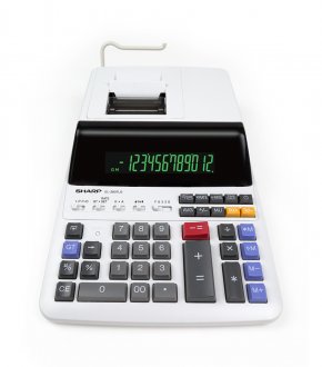 SHARP EL-2607LG ŞERİTLİ HESAP MAKİNESİ (SHARP MASAÜSTÜ HESAP MAKİNESİ HEDİYELİ)